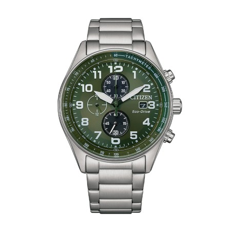 Montre homme chronographe citizen pilot eco-drive acier gris - ca0770-72x – solaires
