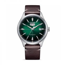 Montre homme automatique citizen crystal seven mechanical cuir brun - automatiques - edora - 0