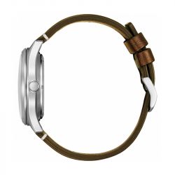 Montre homme automatique citizen crystal seven mechanical cuir brun - automatiques - edora - 1