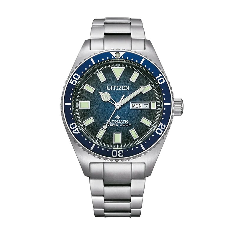Montre homme automatique citizen challenger diver acier argenté - ny0129-58le  - automatiques - edora