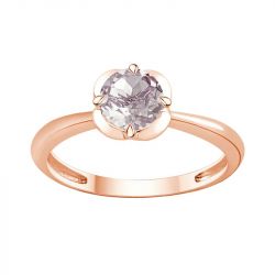 Bague femme cavrois little kalista or rose 750/1000 et quartz - bagues-or-750-1000 - edora - 0
