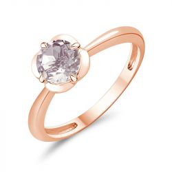 Bague femme cavrois little kalista or rose 750/1000 et quartz - bagues-or-750-1000 - edora - 1
