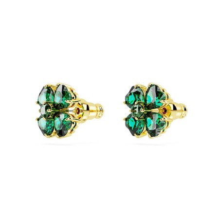 Boucles d'oreilles femme clous swarovski idyllia trefle plaqué ton or – puces