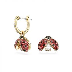 Boucles d’oreilles pendantes argent, or, perles & or blanc femme (7) - pendantes - edora - 2