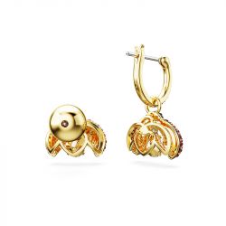 Boucles d'oreilles femme pendantes swarovski idyllia coccinelle plaqué ton or - pendantes - edora - 2