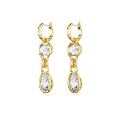 Boucles d’oreilles or, argent, fantaisie & diamant - matières (2) - pendantes - edora - 2