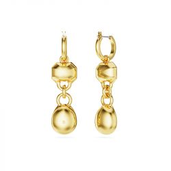 Boucles d'oreilles femme pendantes swarovski dextera plaqué ton or - pendantes - edora - 2