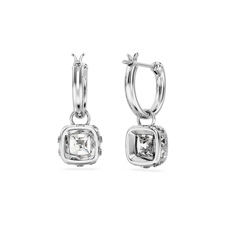 Boucles d'oreilles femme pendantes swarovski stilla blanc métal rhodié blanc – pendantes