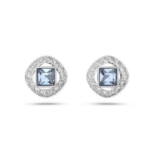 Boucles d'Oreilles Femme Clous SWAROVSKI ANGELIC CARRÉ Métal Rhodié Blanc