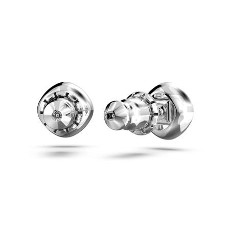 Boucles d'oreilles femme clous swarovski angelic carré métal rhodié blanc – puces