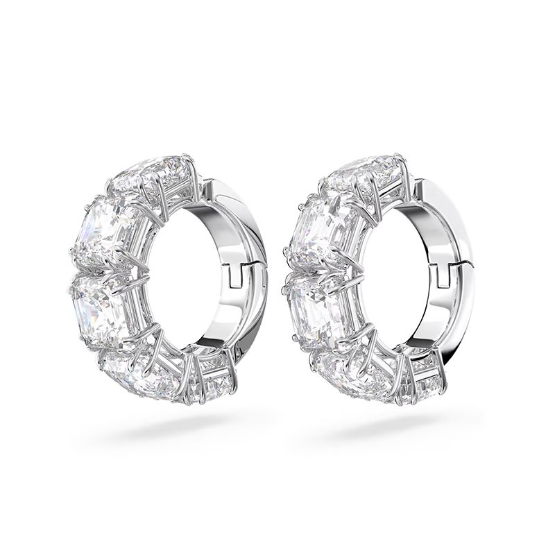 Boucles d'oreilles femme clip swarovski millenia métal rhodié blanc - boucles-d-oreilles-femme - edora