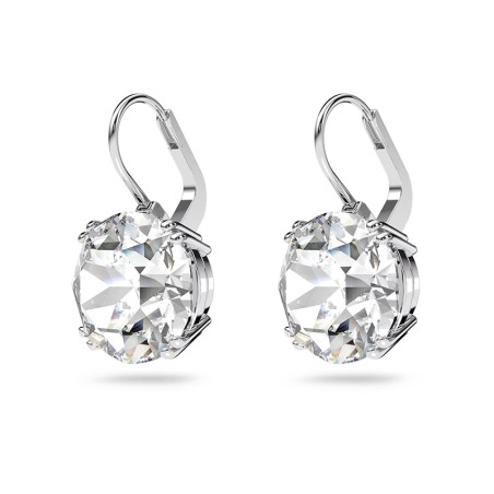 Boucles d'oreilles femme dormeuses swarovski millenia blanc métal rhodié blanc – dormeuses