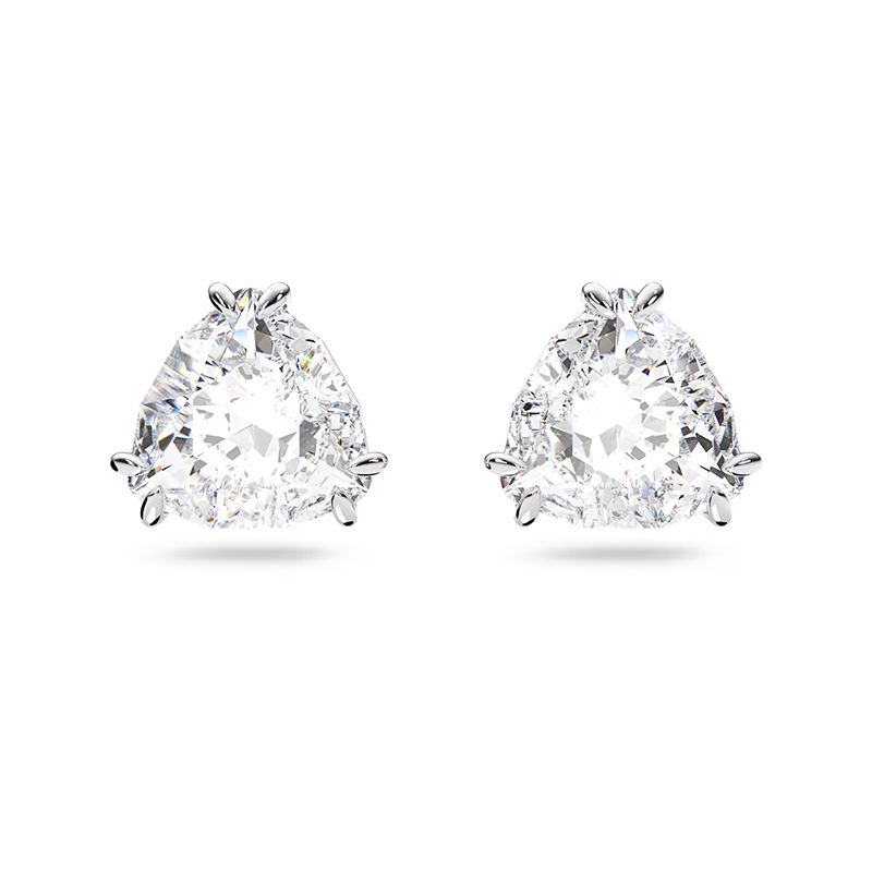 Boucles d'oreilles femme clous swarovski millenia métal rhodié blanc - puces - edora