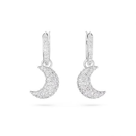 Boucles d’oreilles pendantes argent, or, perles & or blanc femme - pendantes - edora - 1