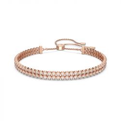 Bracelet femme swarovski subtle plaqué ton or rose - bracelets-femme - edora - 0