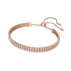 Bracelet femme swarovski subtle plaqué ton or rose - bracelets-femme - edora - 1