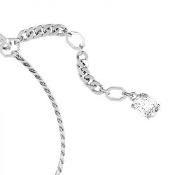 Bracelet femme swarovski matrix métal rhodié blanc - bracelets-femme - edora - 2