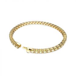 Bracelet femme swarovski matrix tennis plaqué ton or - bracelets-femme - edora - 3