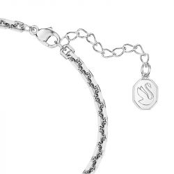 Bracelet femme swarovski volta cŒur métal rhodié blanc - bracelets-femme - edora - 2