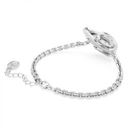 Bracelet femme swarovski volta cŒur métal rhodié blanc - bracelets-femme - edora - 3