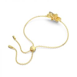 Bracelet femme swarovski gema fleur jaune plaqué ton or - bracelets-femme - edora - 3