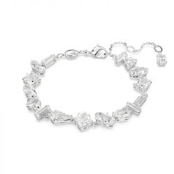 Bracelet femme swarovski mesmera métal rhodié blanc - bracelets-femme - edora - 0