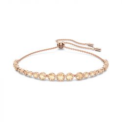 Bracelet femme swarovski emily plaqué ton or rose - bracelets-femme - edora - 0