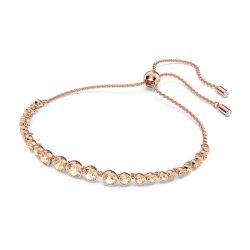 Bracelet femme swarovski emily plaqué ton or rose - bracelets-femme - edora - 1