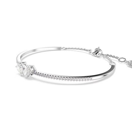 Bracelet femme jonc swarovski mesmera blanc métal rhodié blanc – joncs