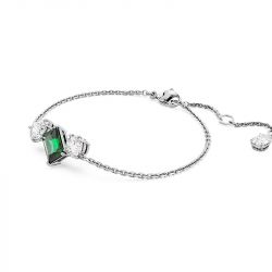 Bracelet femme swarovski mesmera vert métal rhodié blanc - bracelets-femme - edora - 1