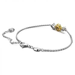 Bracelet femme swarovski mesmera jaune métal rhodié blanc - bracelets-femme - edora - 3