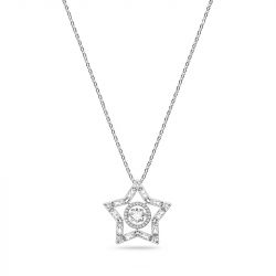 Collier femme swarovski stella métal rhodié blanc
 - colliers-femme - edora - 0