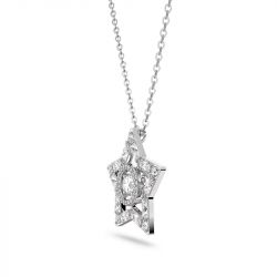 Collier femme swarovski stella métal rhodié blanc
 - colliers-femme - edora - 1