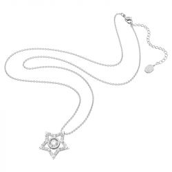 Collier femme swarovski stella métal rhodié blanc
 - colliers-femme - edora - 2