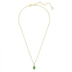 Collier femme swarovski stilla vert plaqué ton or - colliers-femme - edora - 1