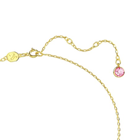 Collier femme swarovski idyllia papillon rose plaqué ton or – colliers femme