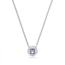 Collier femme swarovski angelic carrÉ métal rhodié blanc - colliers-femme - edora - 0