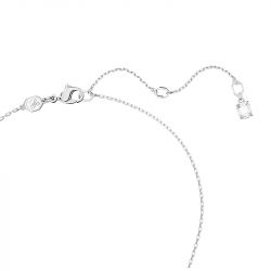 Collier femme swarovski dextera boucle entrelacee métal rhodié blanc - colliers-femme - edora - 2