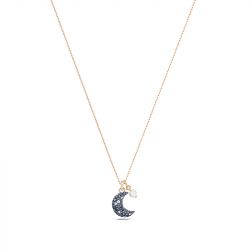 Collier femme swarovski luna plaqué ton or rose
 - colliers-femme - edora - 0
