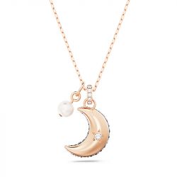 Collier femme swarovski luna plaqué ton or rose
 - colliers-femme - edora - 3