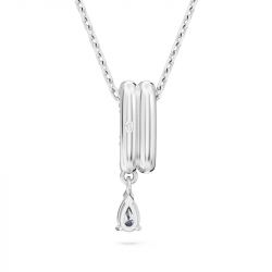 Collier femme swarovski dextera métal rhodié blanc - colliers-femme - edora - 2