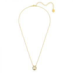 Collier femme swarovski bella v coupe ronde jaune plaqué ton or - colliers-femme - edora - 3
