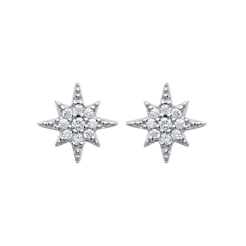 Boucles d'oreilles argent rhodié & oxyde de zirconium - Ocarat