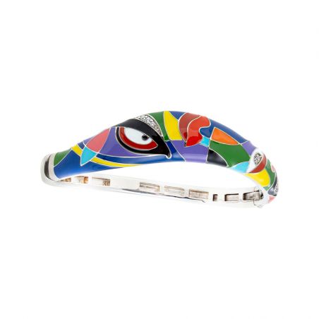 Bracelet or & argent, bracelet plaqué or, bracelet cuir & tissu - joncs - edora - 1