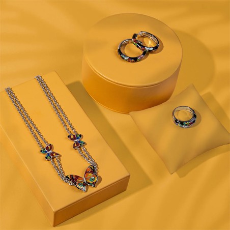 Boucles d'oreilles femme créoles una storia papillon argent 925/1000 rhodié cr121100 – créoles