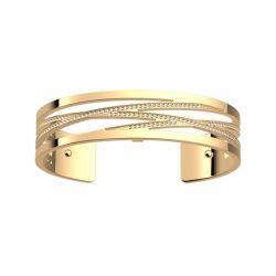 Manchette femme 14mm m les georgettes liens laiton doré - manchettes - edora - 0