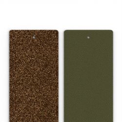 Cuir Manchette 40mm LES GEORGETTES Bronze Pailleté et Vert de Gris