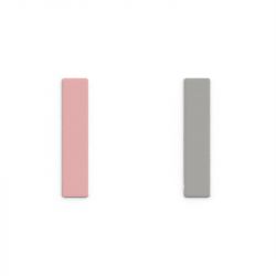 Simili Bagues 12mm LES GEORGETTES Rose Clair et Gris Clair