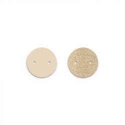 Cuir Colliers 25mm LES GEORGETTES Crème et Paillettes Dorées