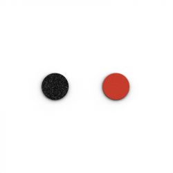 Simili Bague 16mm LES GEORGETTES Paillettes Noires Rouge